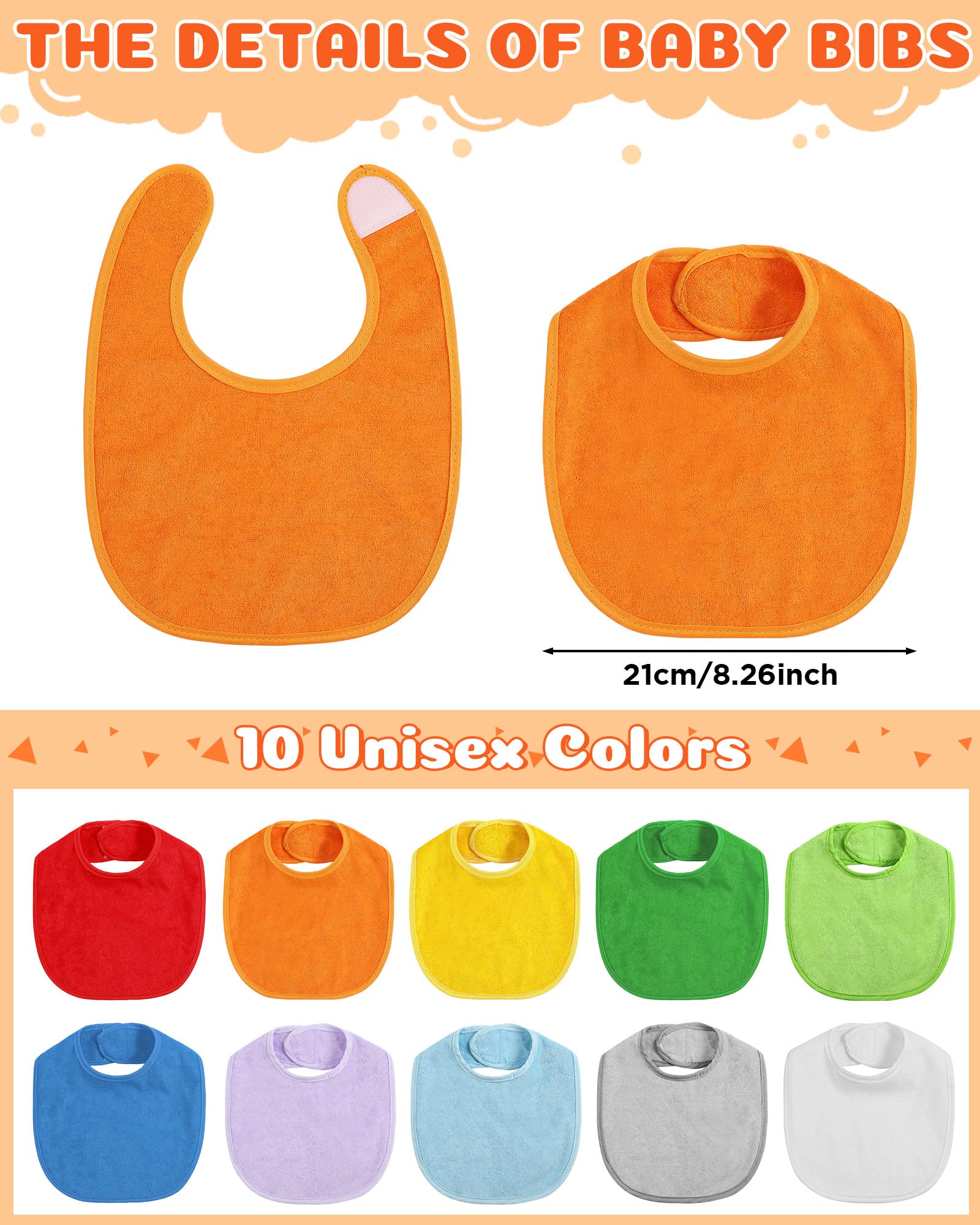 JaGely baby bib hook-and-loop closure close-up for easy adjustable fit
