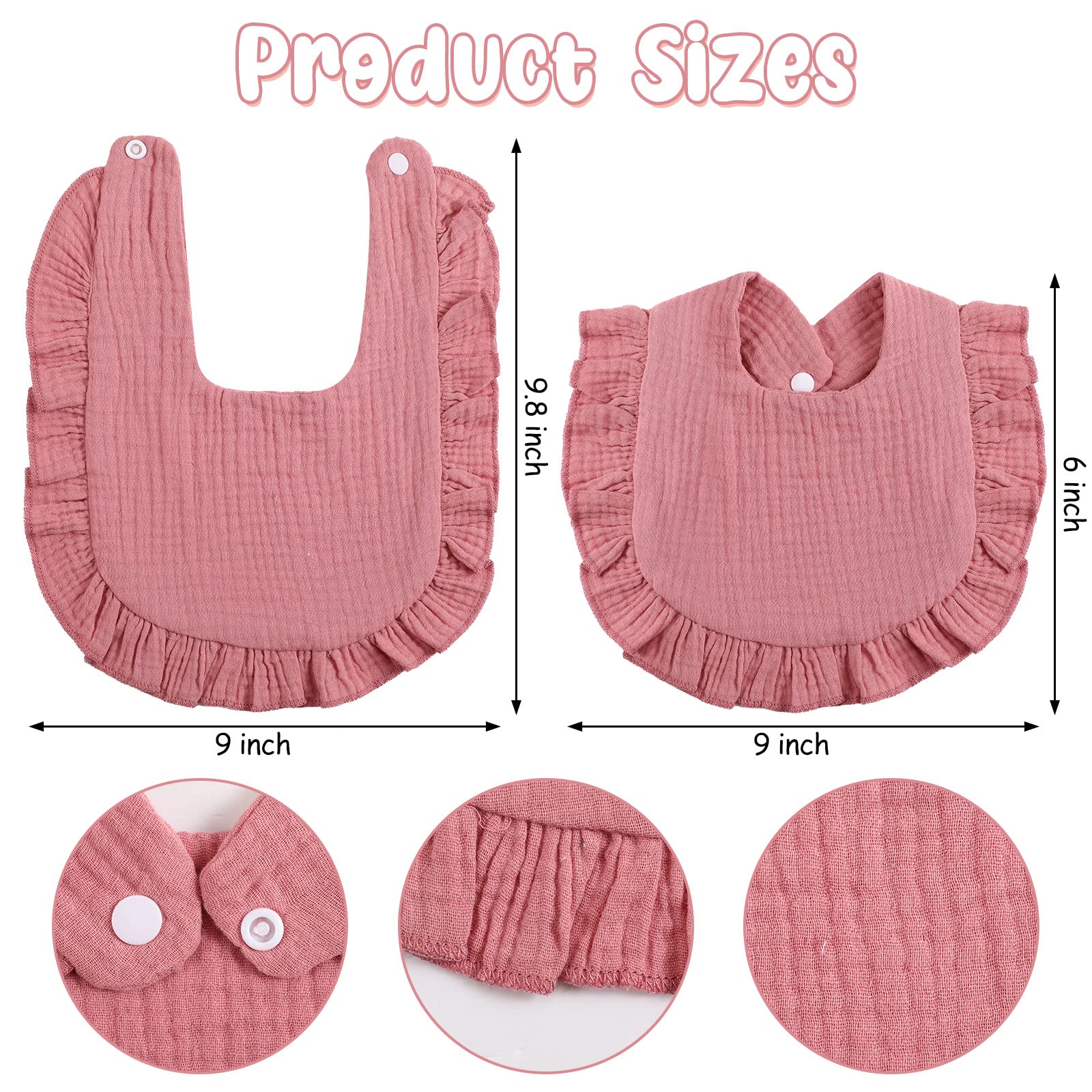JaGely bandana drool bibs in cotton offer soft comfort during teething.