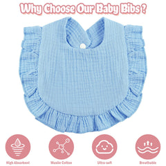 JaGely one-size baby bib fits most infants for everyday wear.