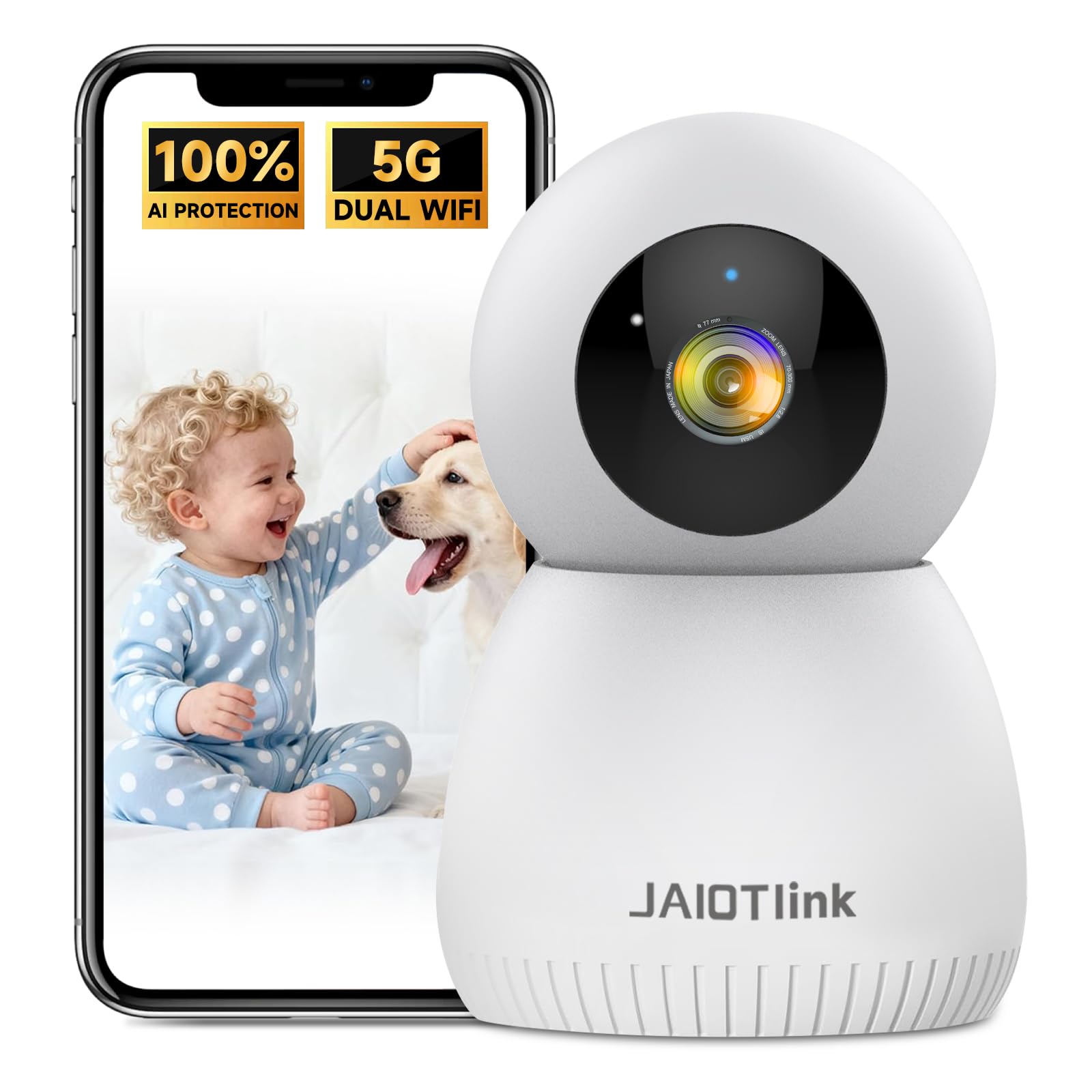 JAIOTlink 2K baby monitor with 360° PTZ for full-room coverage
