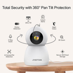 JAIOTlink auto-tracking follows movement for hands-free monitoring
