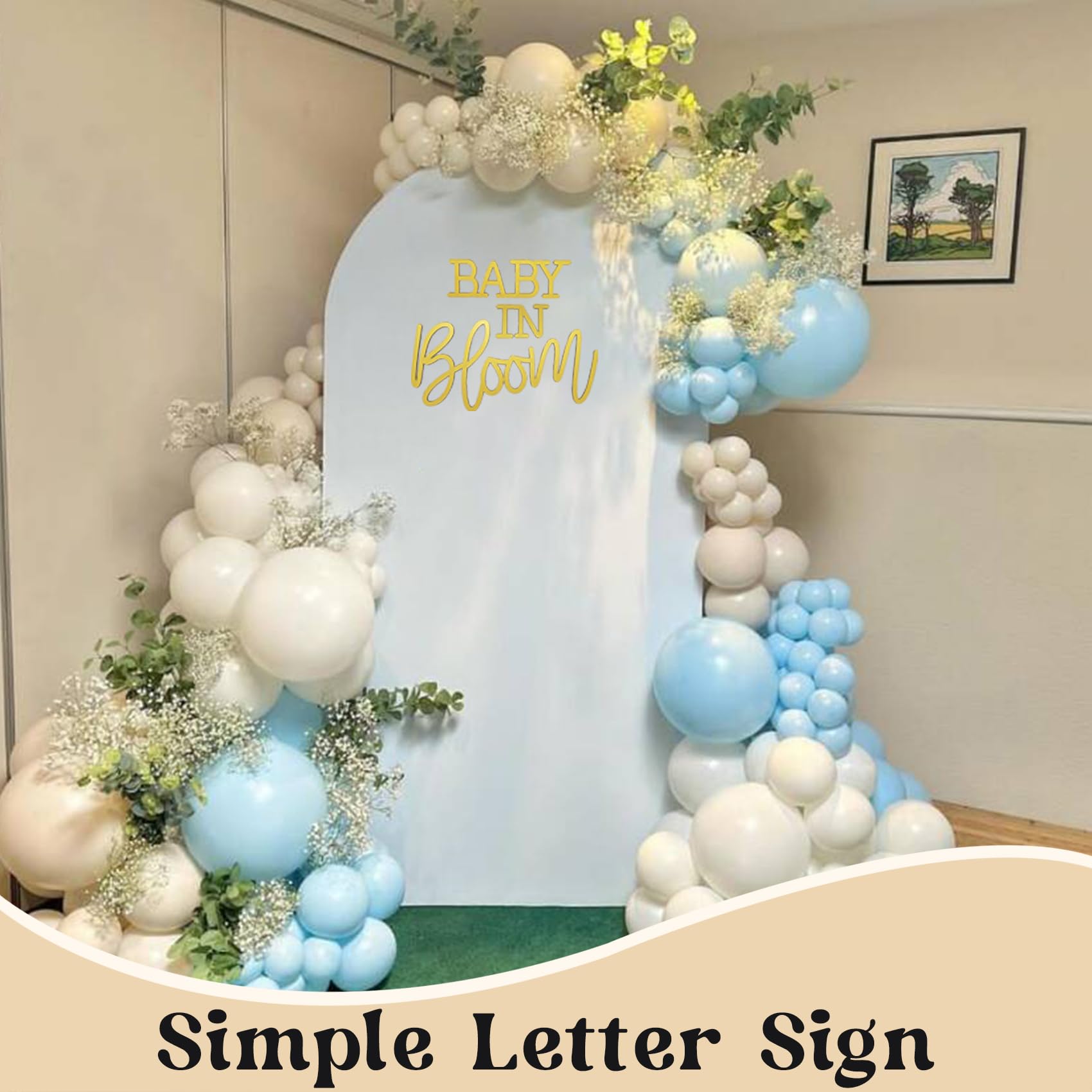 JALANCY wooden sign for nursery wall art in gold