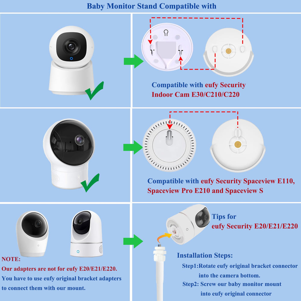 JAMYOK mount with 360-degree head enables versatile viewing angles.