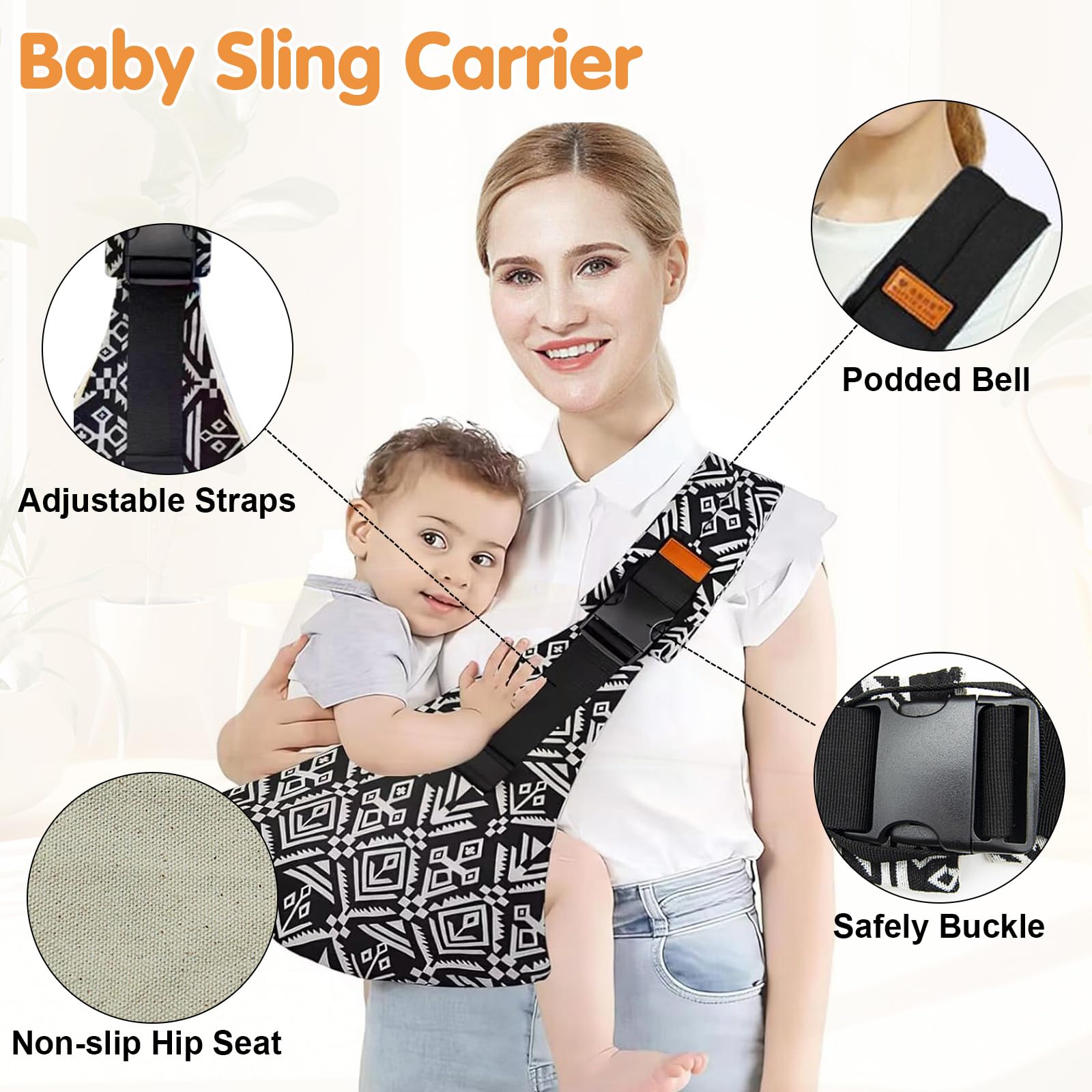 Jamyum sling in use with one hand free for daily tasks.