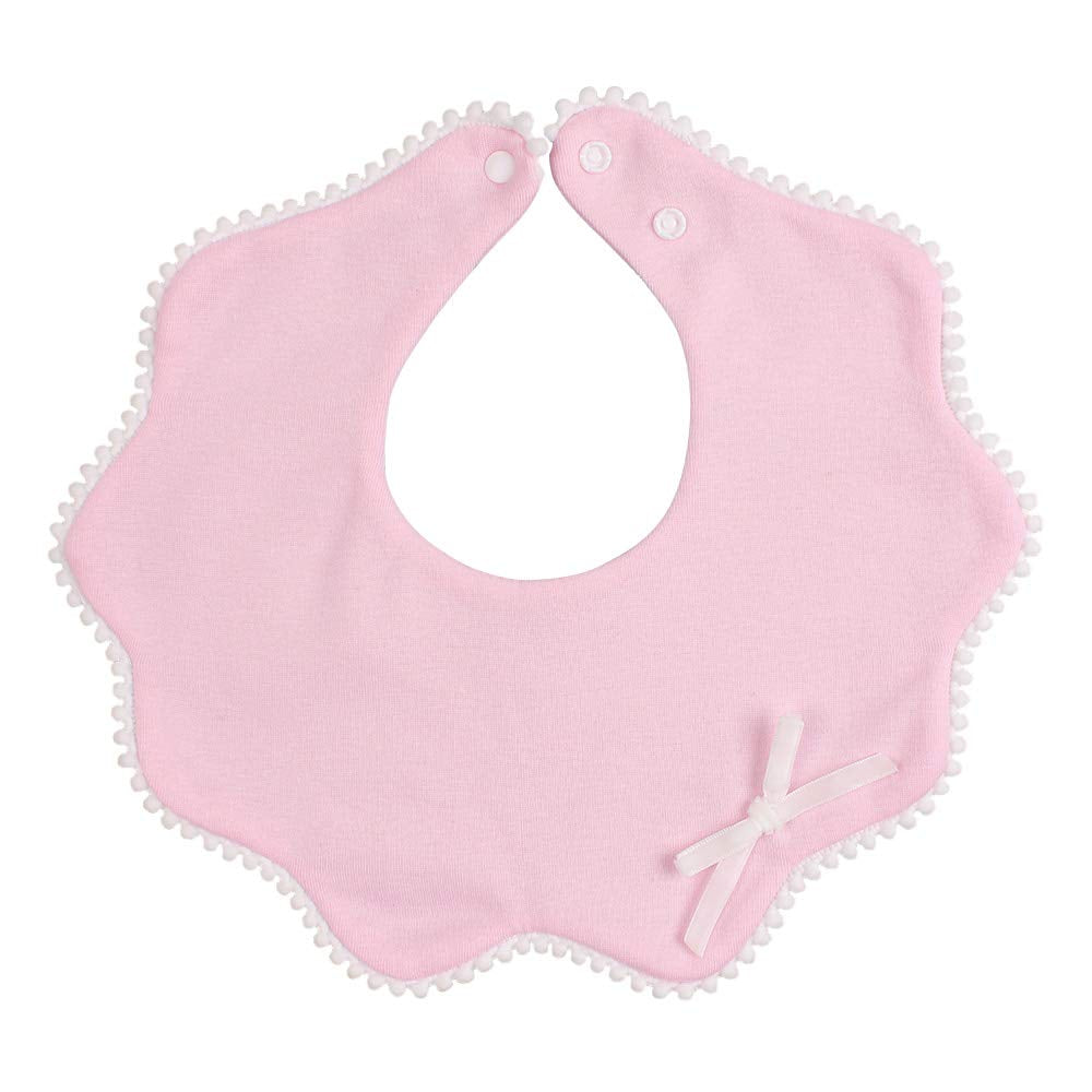 JANGANNSA 3-36 month bib with plastic snaps for secure fastening.