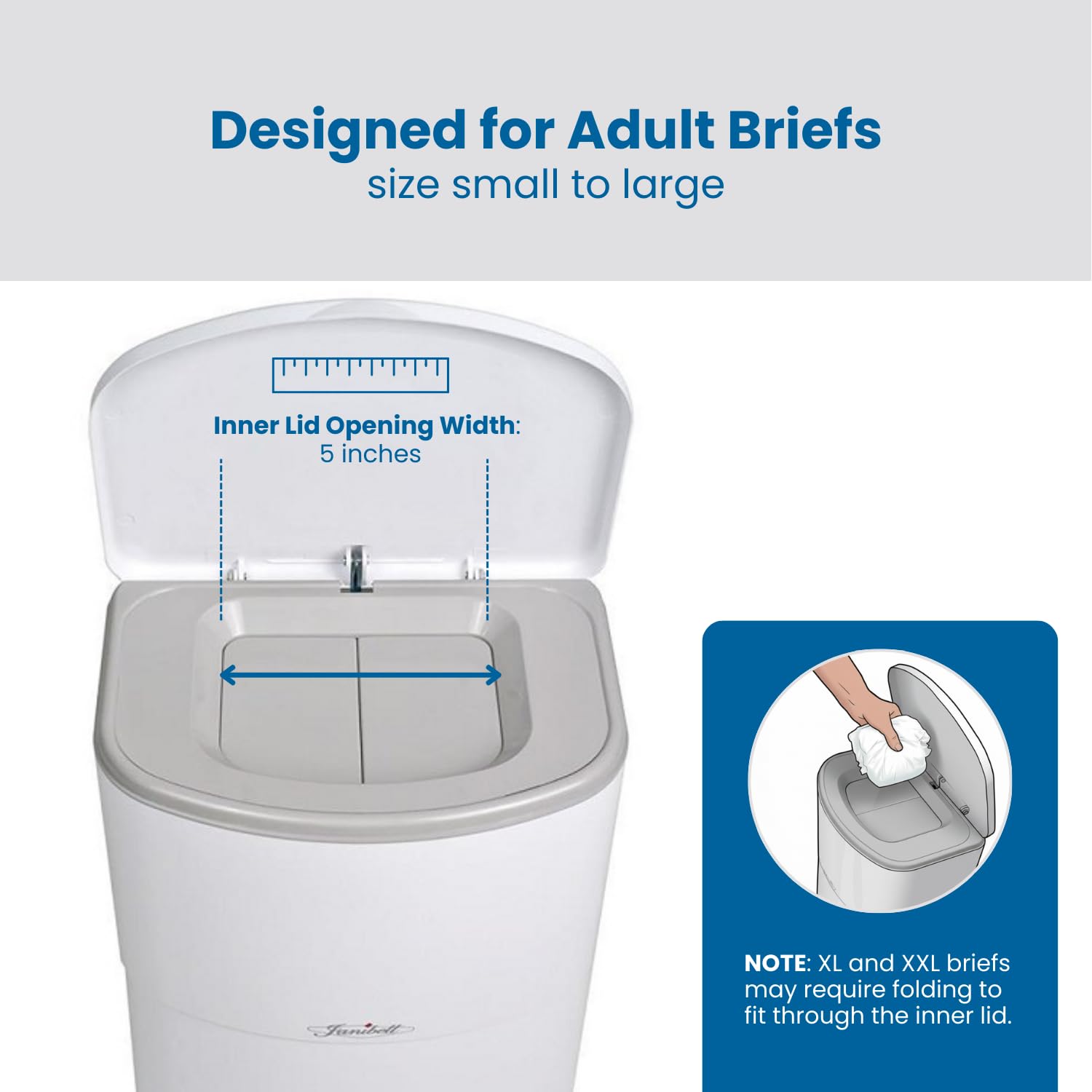 Janibell Akord 330 liner cutter feature for easy bag changes.
