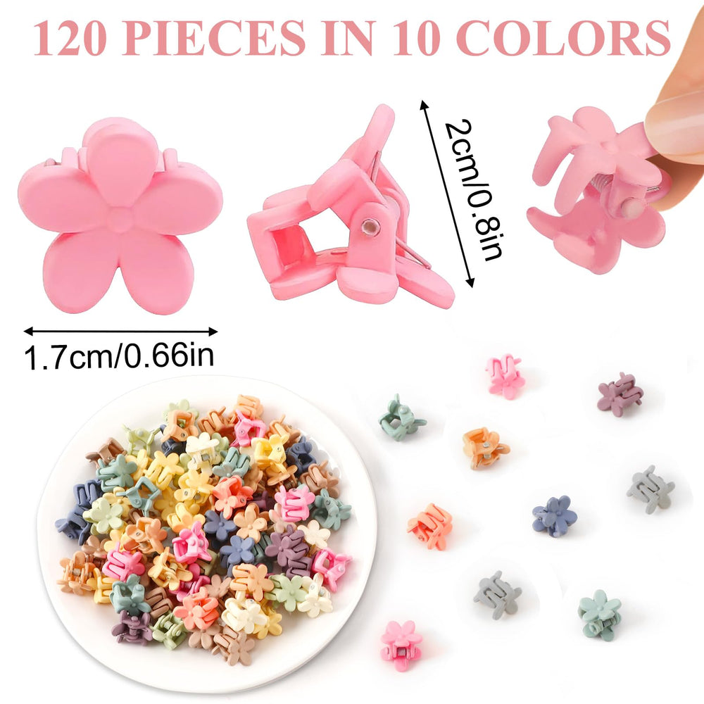 JANYUN mini flower hair clip with blue petal secures tidy styles.