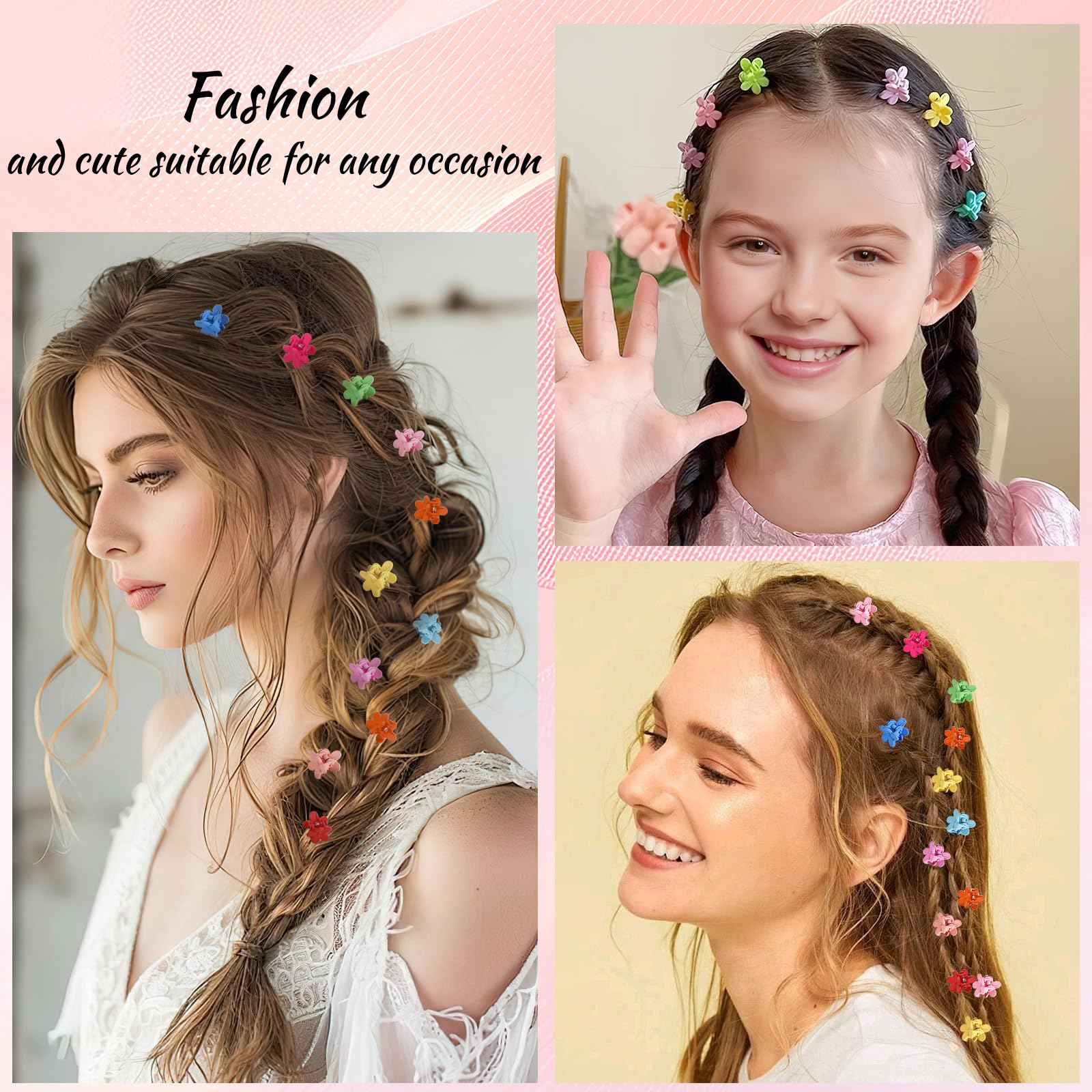 JANYUN flower clip detail showing secure interlocking teeth for hold