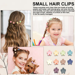 JANYUN mini flower hair clip yellow petal brightens casual looks.