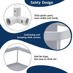 Jaobeem playpen features anti-slip suction cups for stable setup