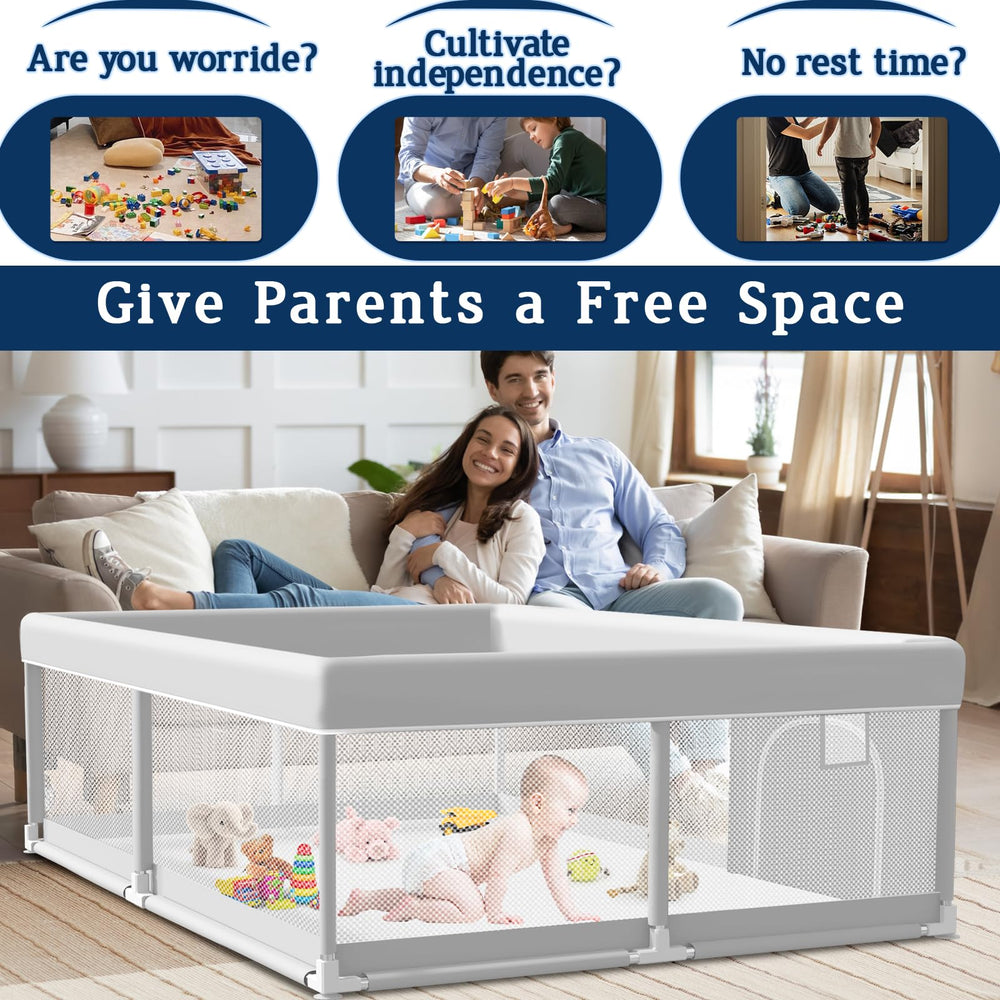 Jaobeem baby playpen 360-visibility captures full view for attentive supervision