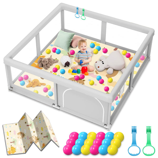 Jaobeem baby playpen 50x50 with breathable mesh for safe supervision