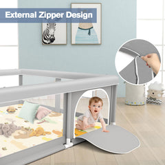Jaobeem Baby Playpen assembly with rust-proof pipes and ABS joints for simple setup