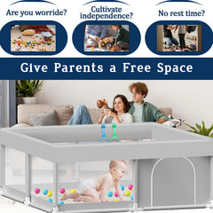 Jaobeem playpen with colorful ball for engaging baby activity