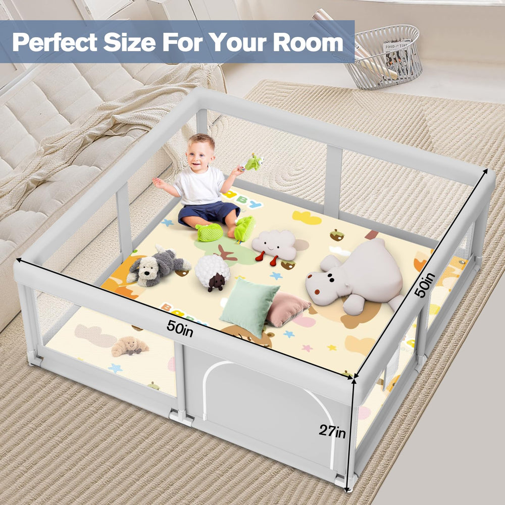 Jaobeem Playpen for indoor and outdoor use, versatile safe space anywhere