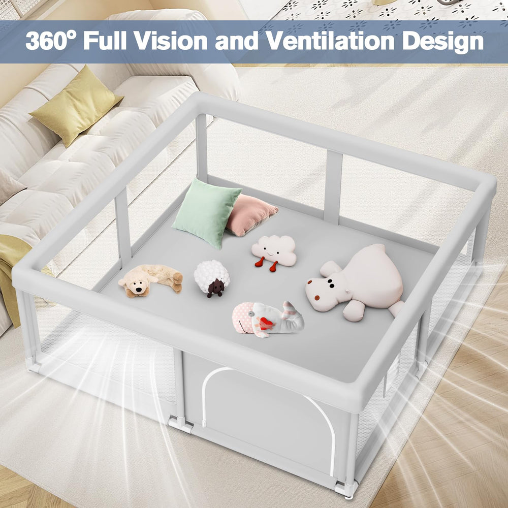 Jaobeem baby playpen indoors outdoors use view showcases versatile placement.