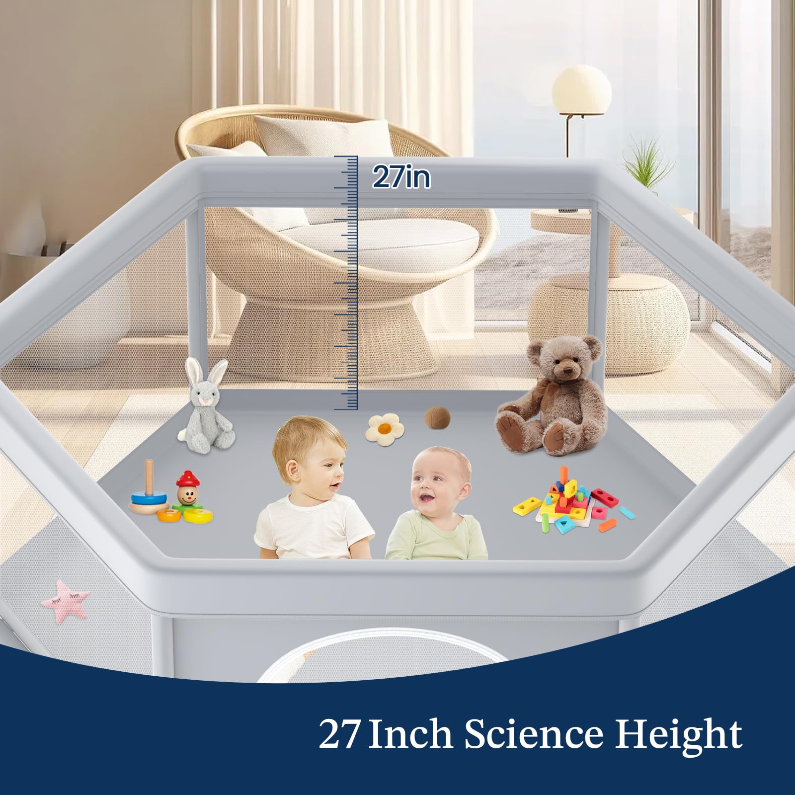 Jaobeem playpen suitable for both indoor and outdoor use