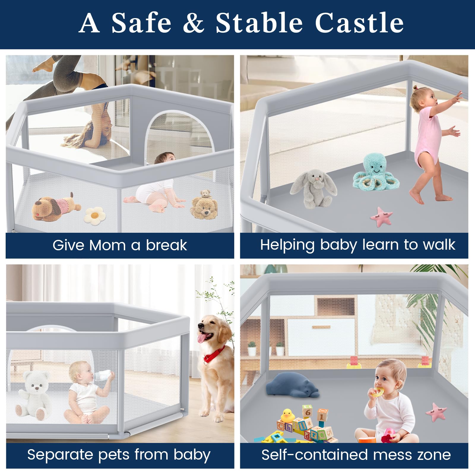 Jaobeem playpen fabric is machine washable for simple cleanup