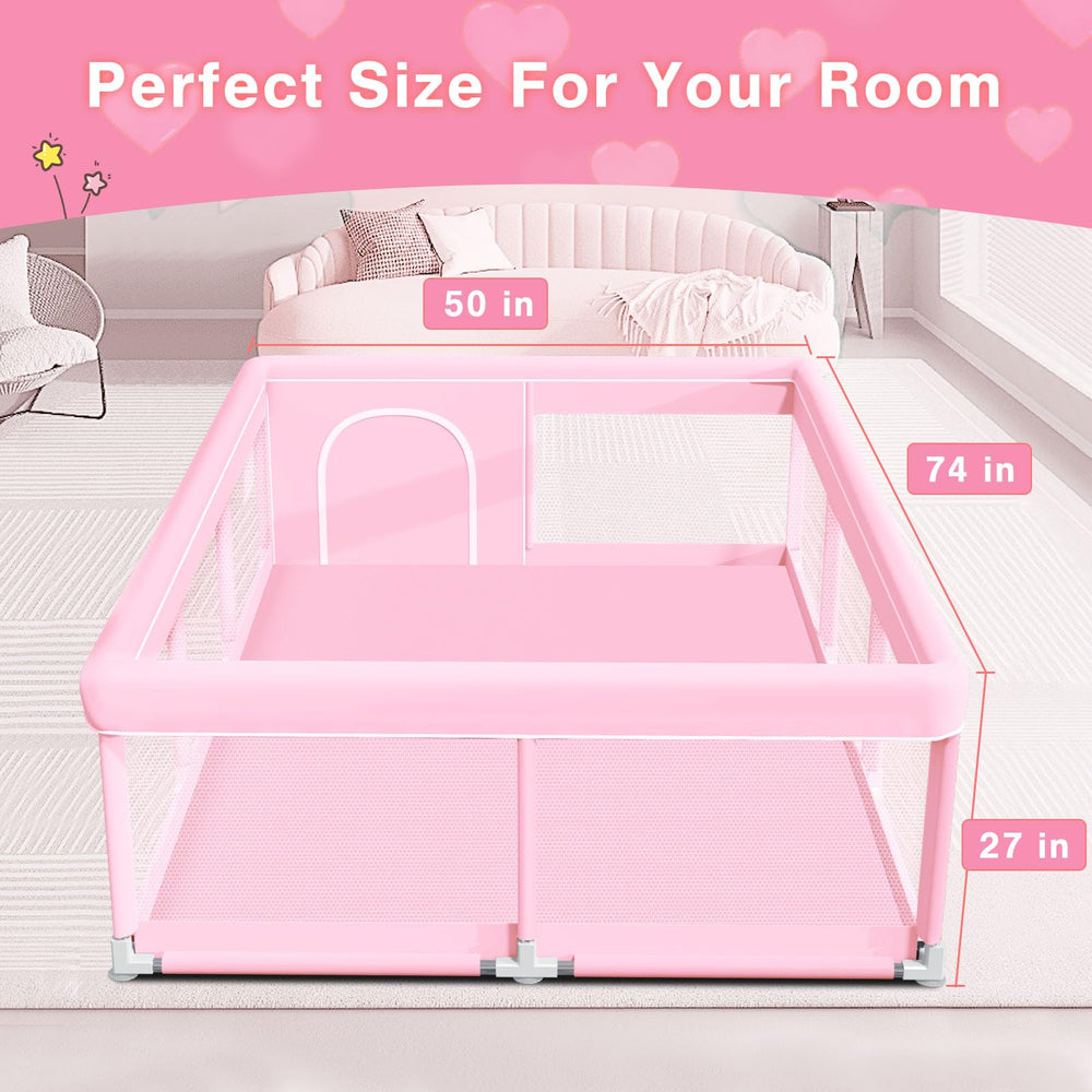 Jaobeem pink playpen for indoor and outdoor use