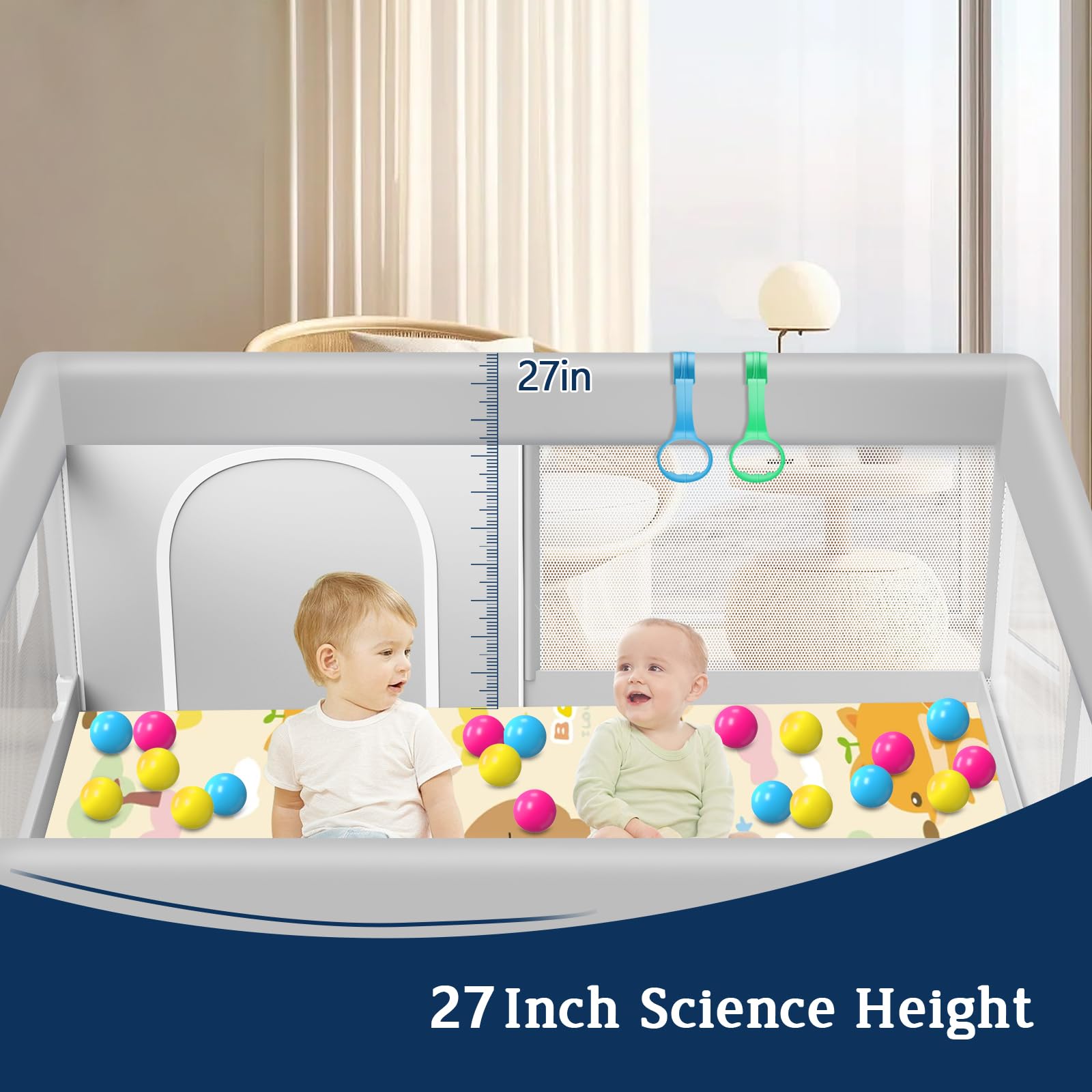 Jaobeem playpen 360 view keeps baby visible