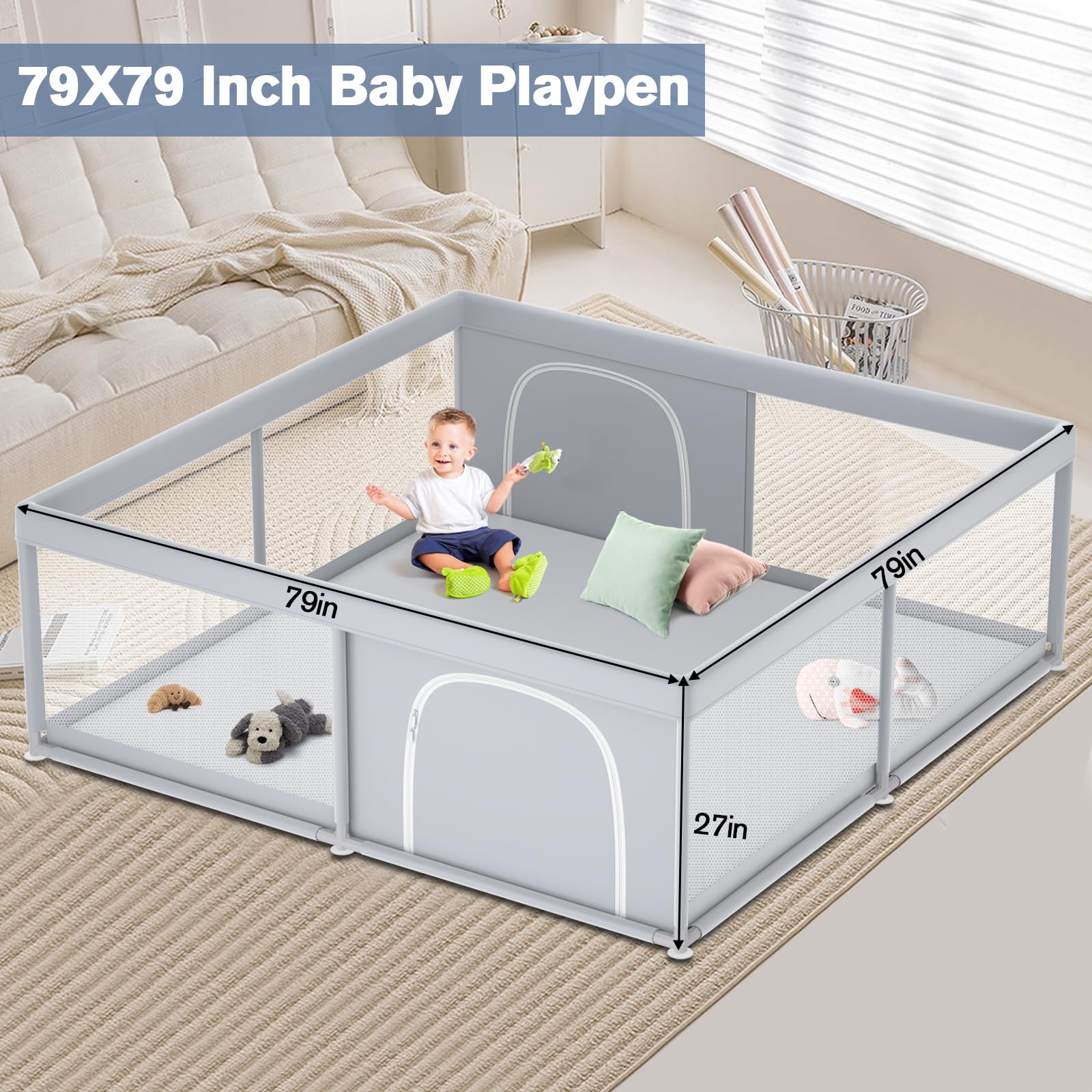 Jaobeem self-contained play space helps contain toys and mess inside