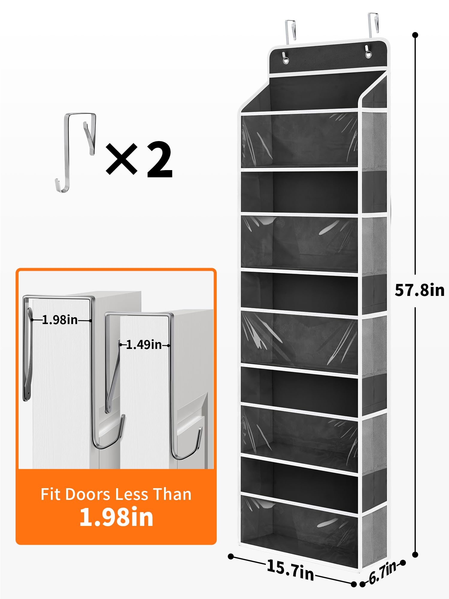 JARLINK 5-shelf nursery organizer optimized for compact storage