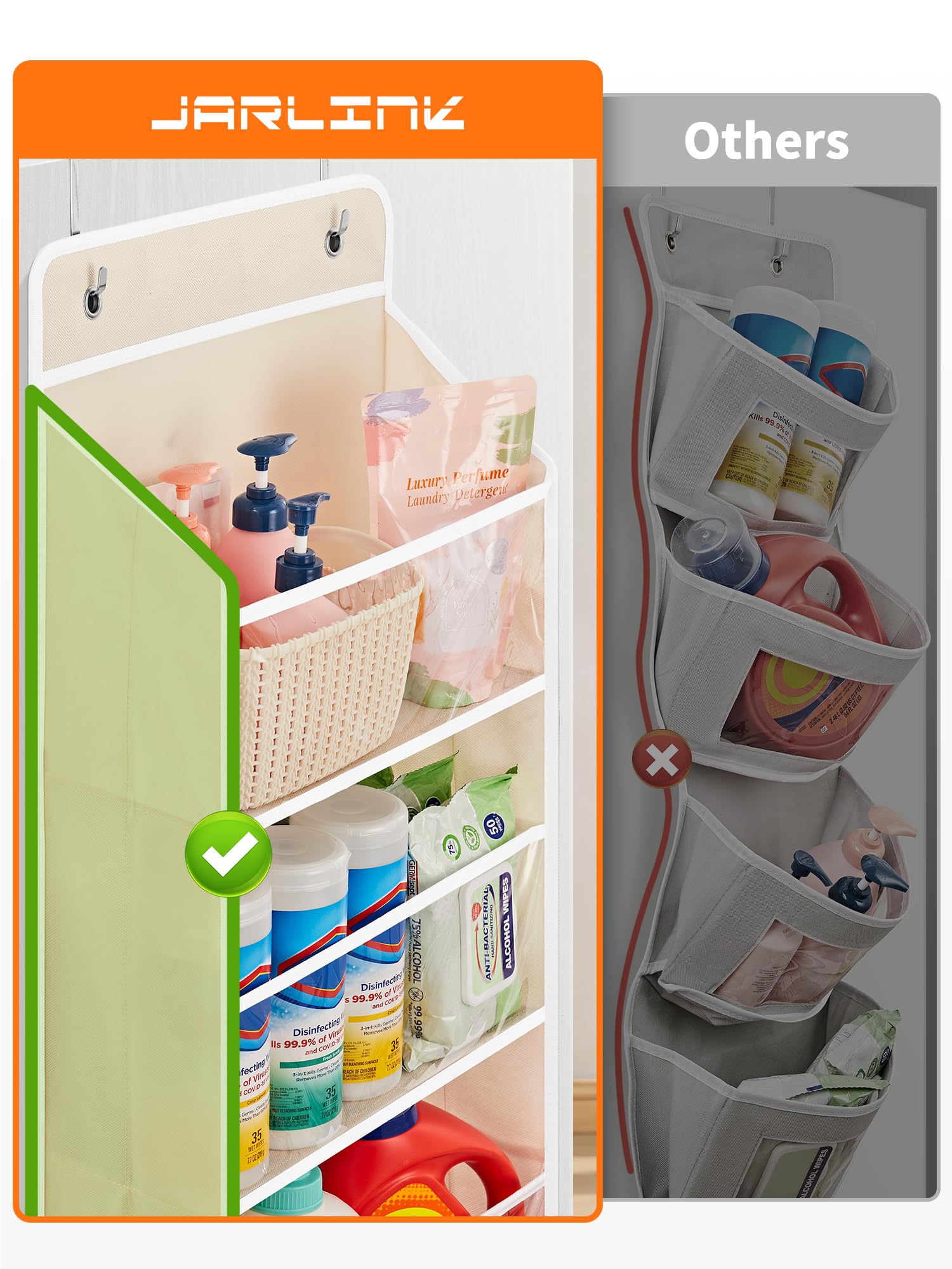 Jarlink easy assembly with door hooks enables quick setup.