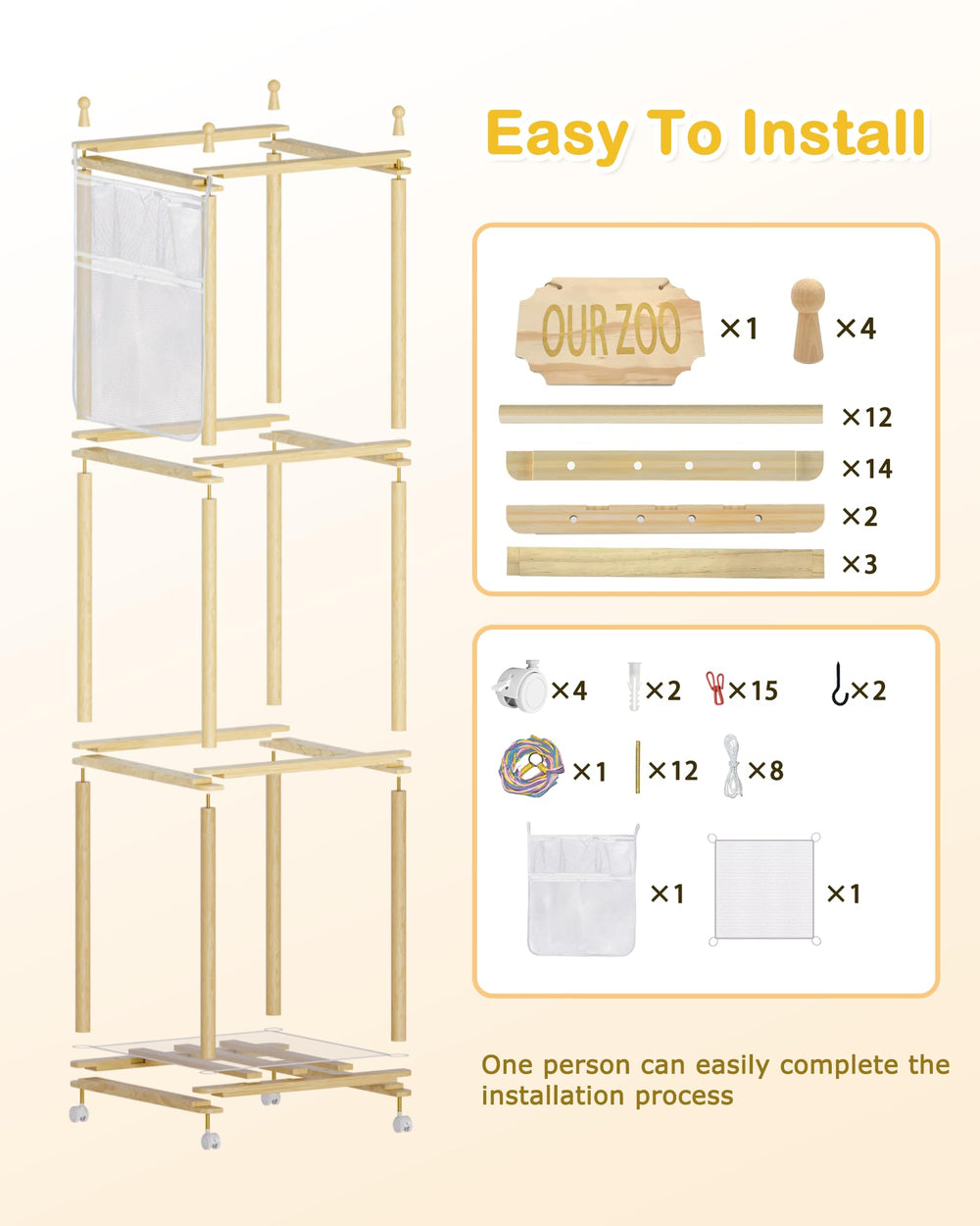 JarryStart mesh bottom pocket prevents plush toys from falling out.