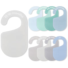 JarThenaAMCS acrylic baby closet divider front view for organized newborn outfits.