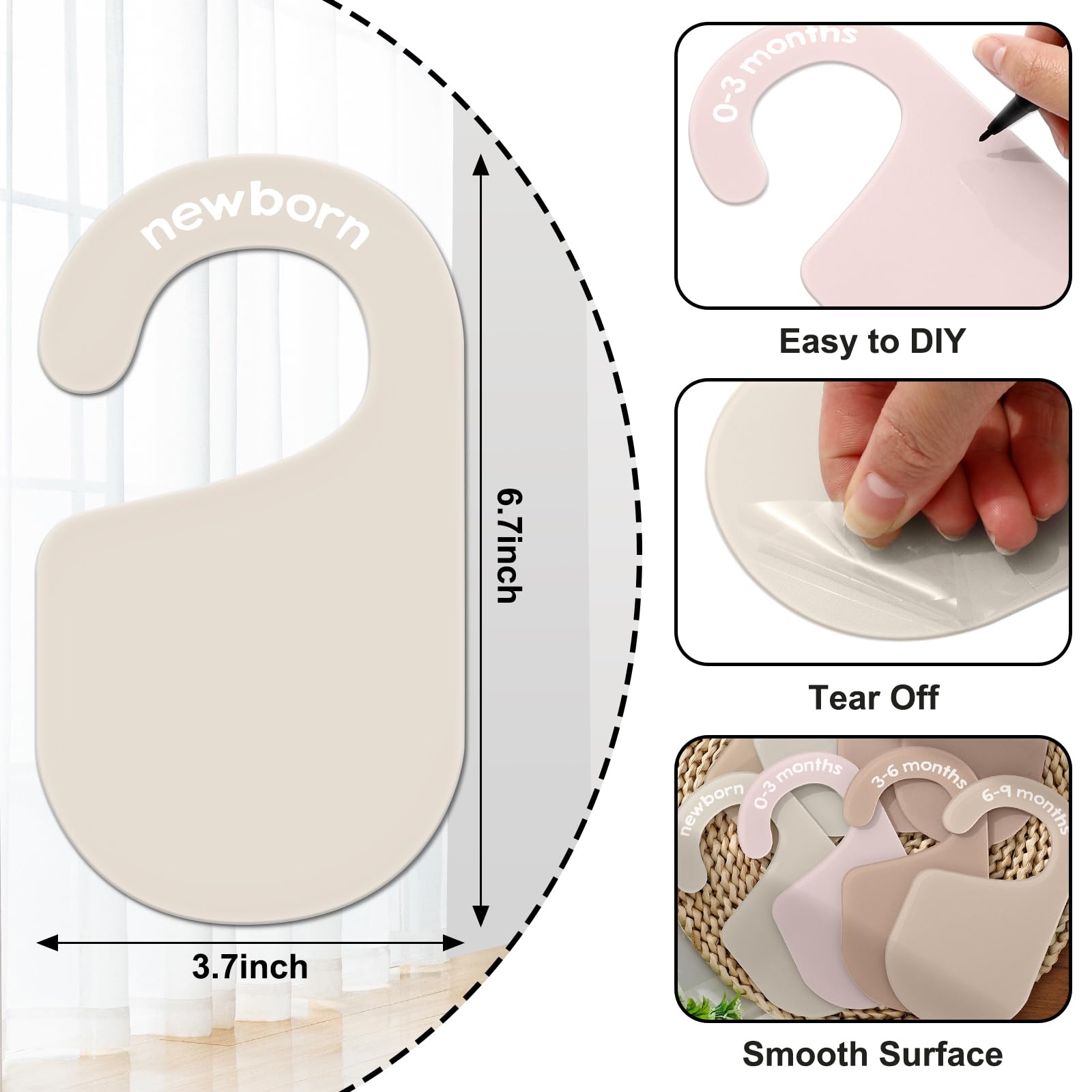 JarThenaAMCS divider with smooth polished edges protects delicate baby clothes.