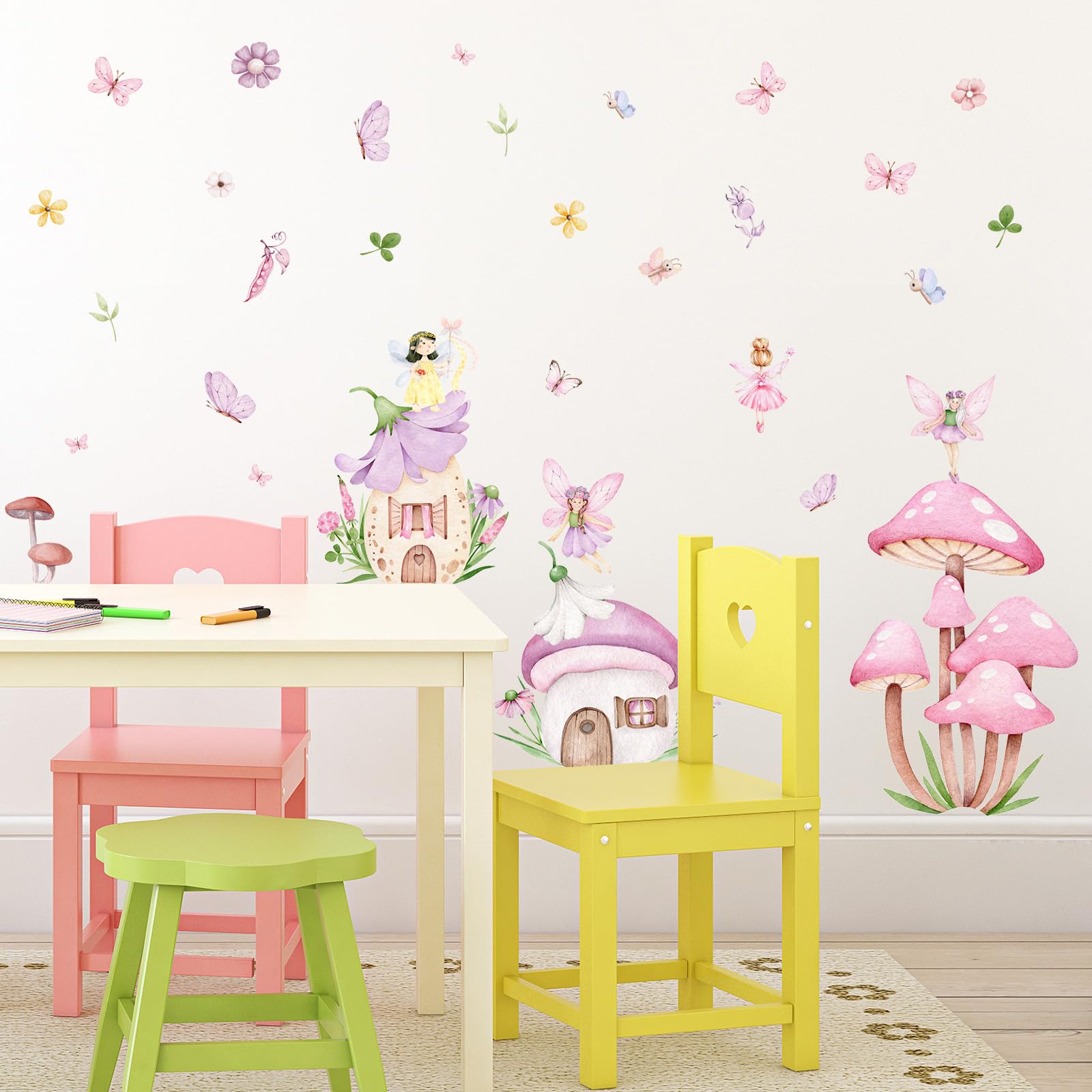 JarThenaAMCS whimsical decals suit classrooms, playrooms, and cozy nooks.