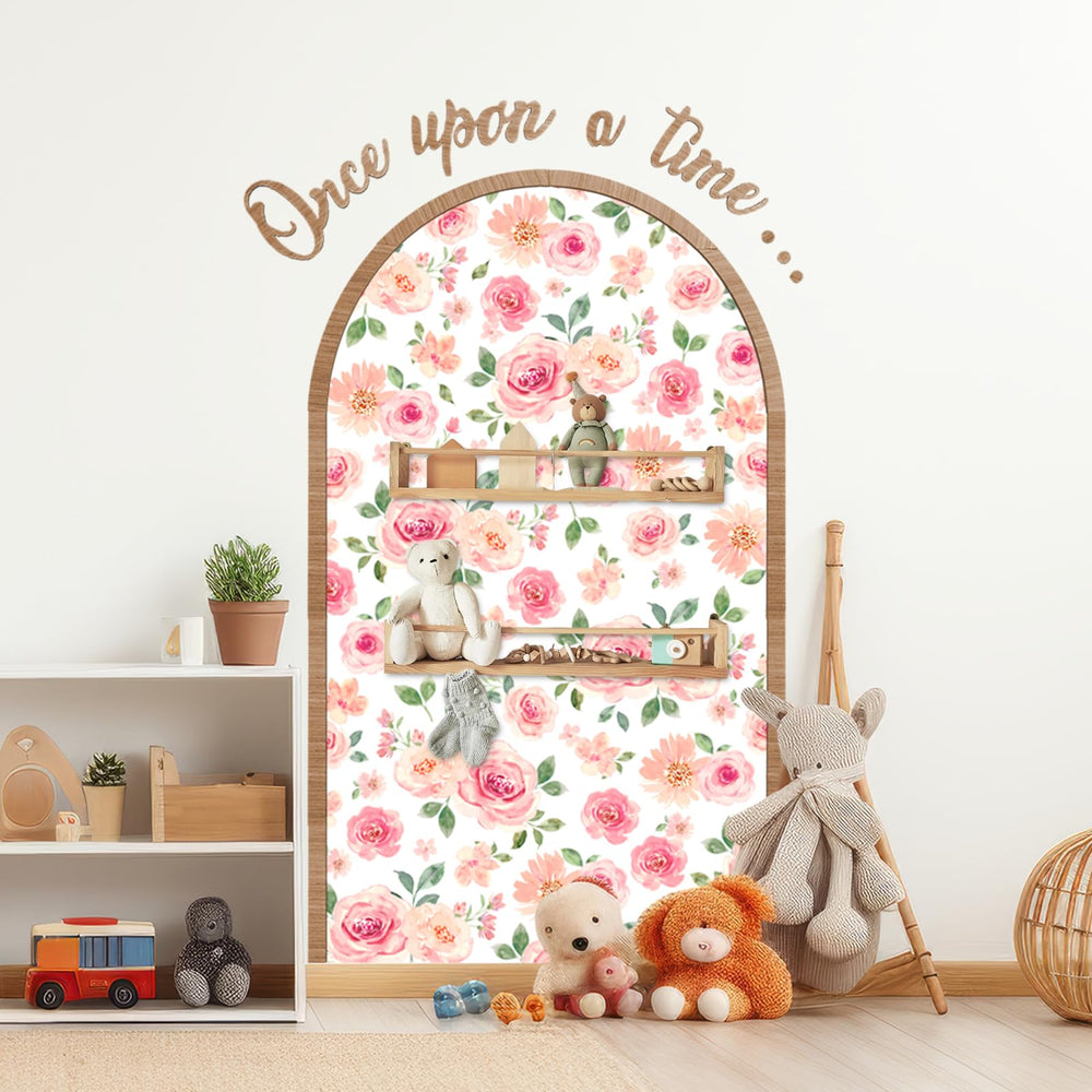 JarThenaAMCS arch frame and sign pair well with baby furniture for cohesive styling.