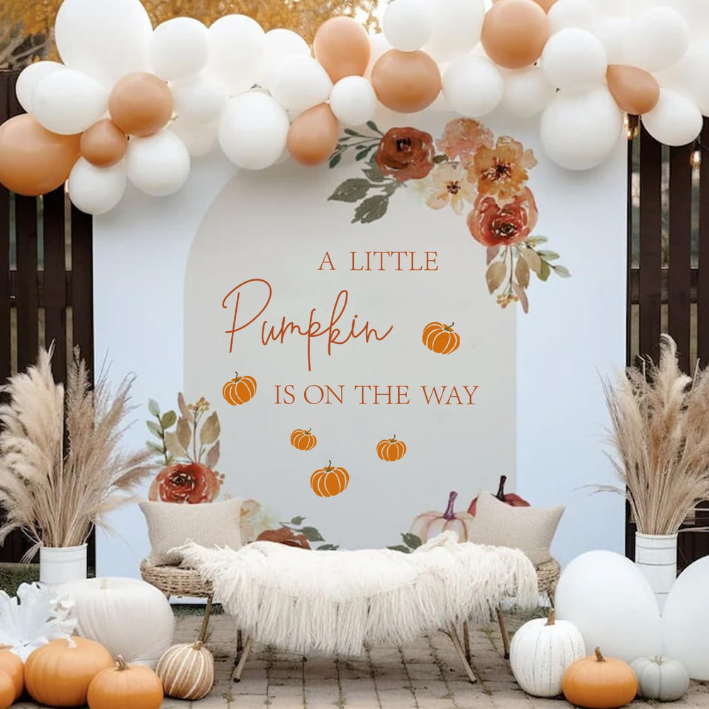 JarThenaAMCS elegant autumn gender reveal theme decal elevates event styling.
