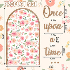 JarThenaAMCS floral arch wall decal features watercolor blooms for a soft, whimsical wall.