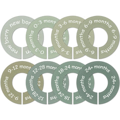 JarThenaAMCS gradient green baby dividers set helps organize closet labels.