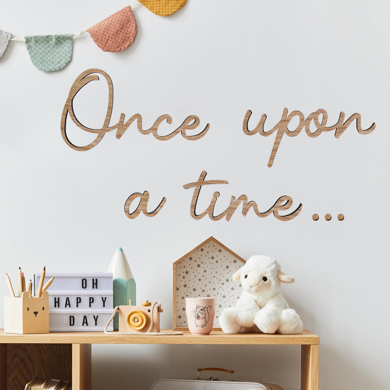 JarThenaAMCS beech wood sign withstands reuse across seasons as home decor accent
