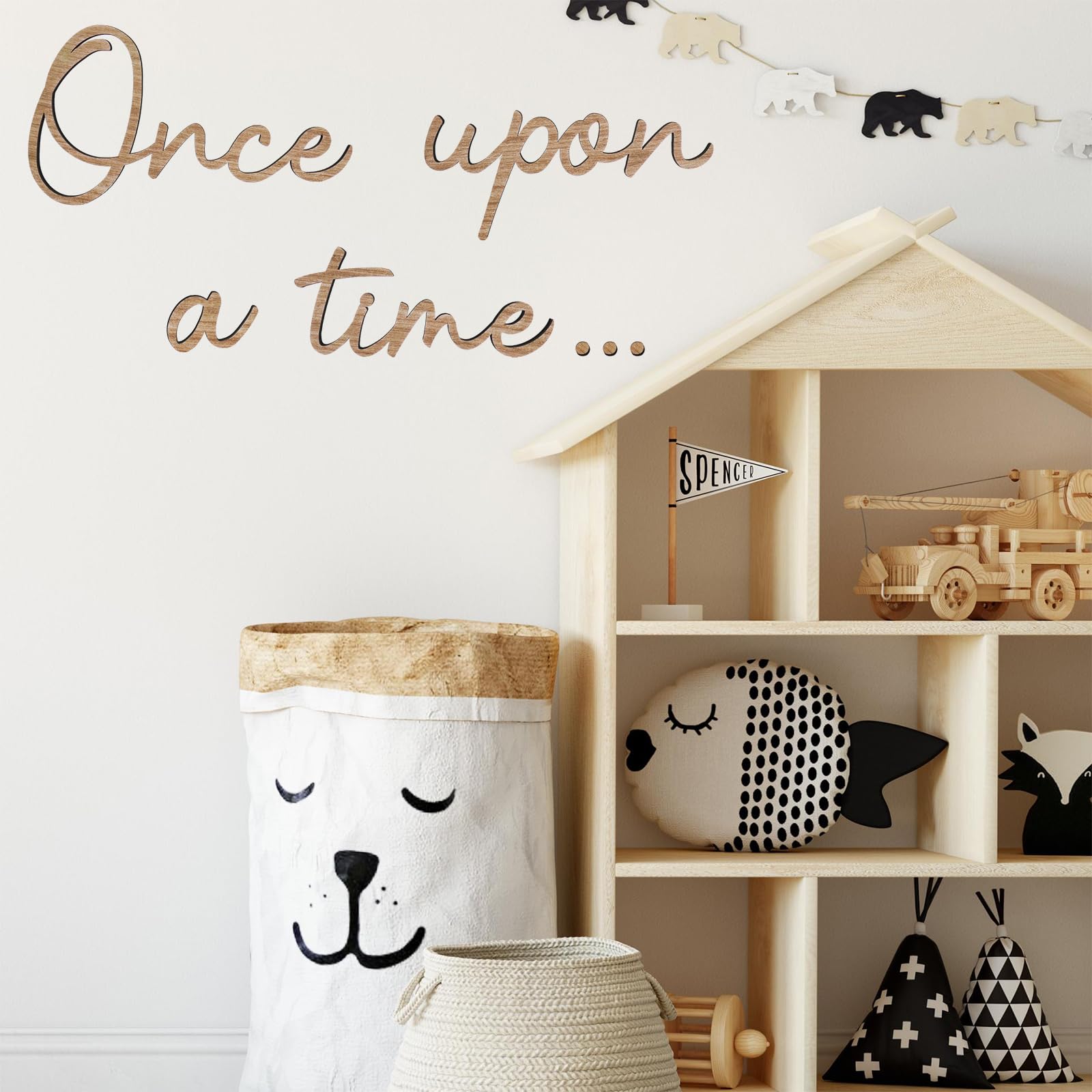 JarThenaAMCS Once Upon a Time decor offers a natural finish that looks great in nurseries