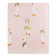JarThenaAMCS One Silly Goose pink blanket for swaddling and cozy stroller rides.