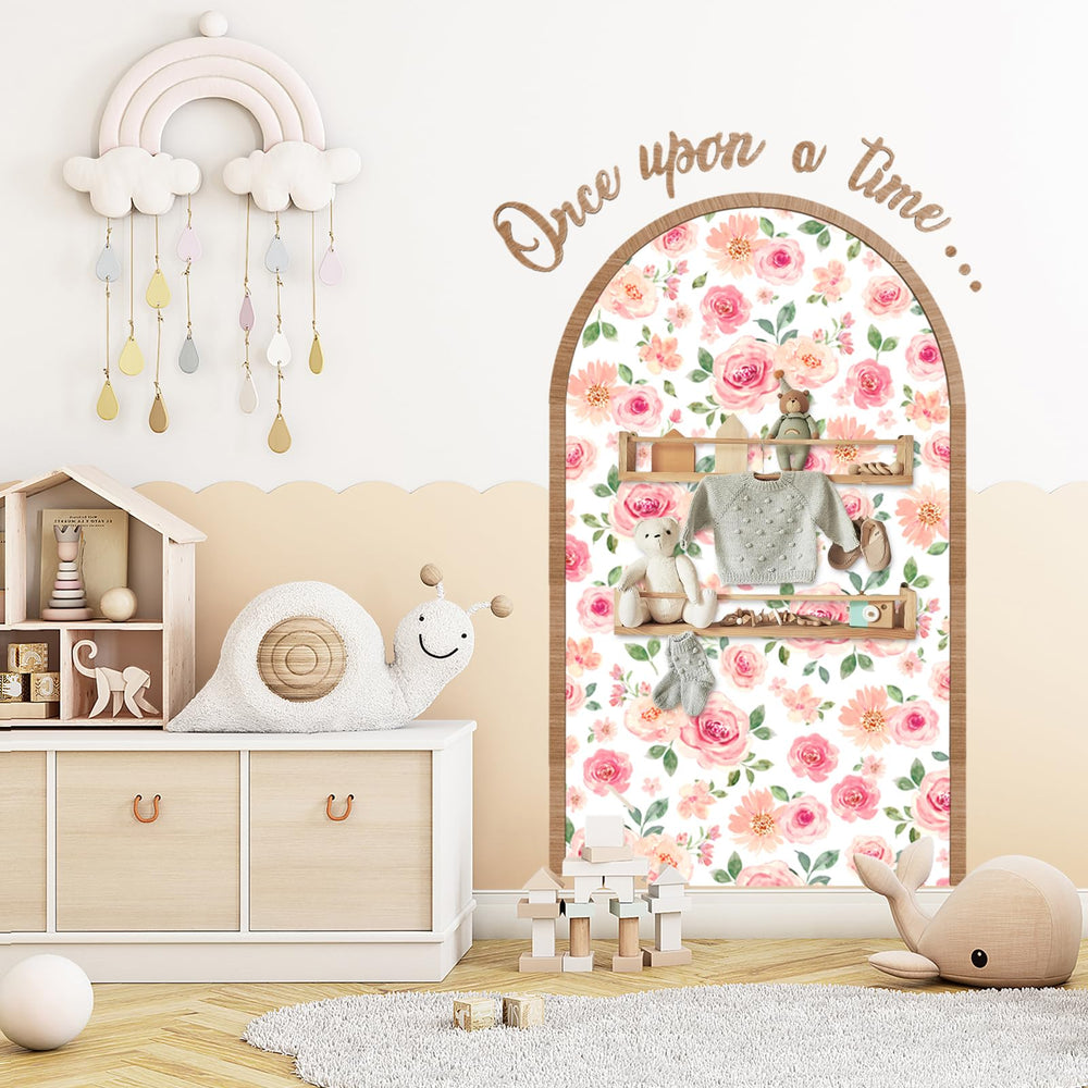 JarThenaAMCS decorative set highlights watercolor floral patterns for a gentle space.