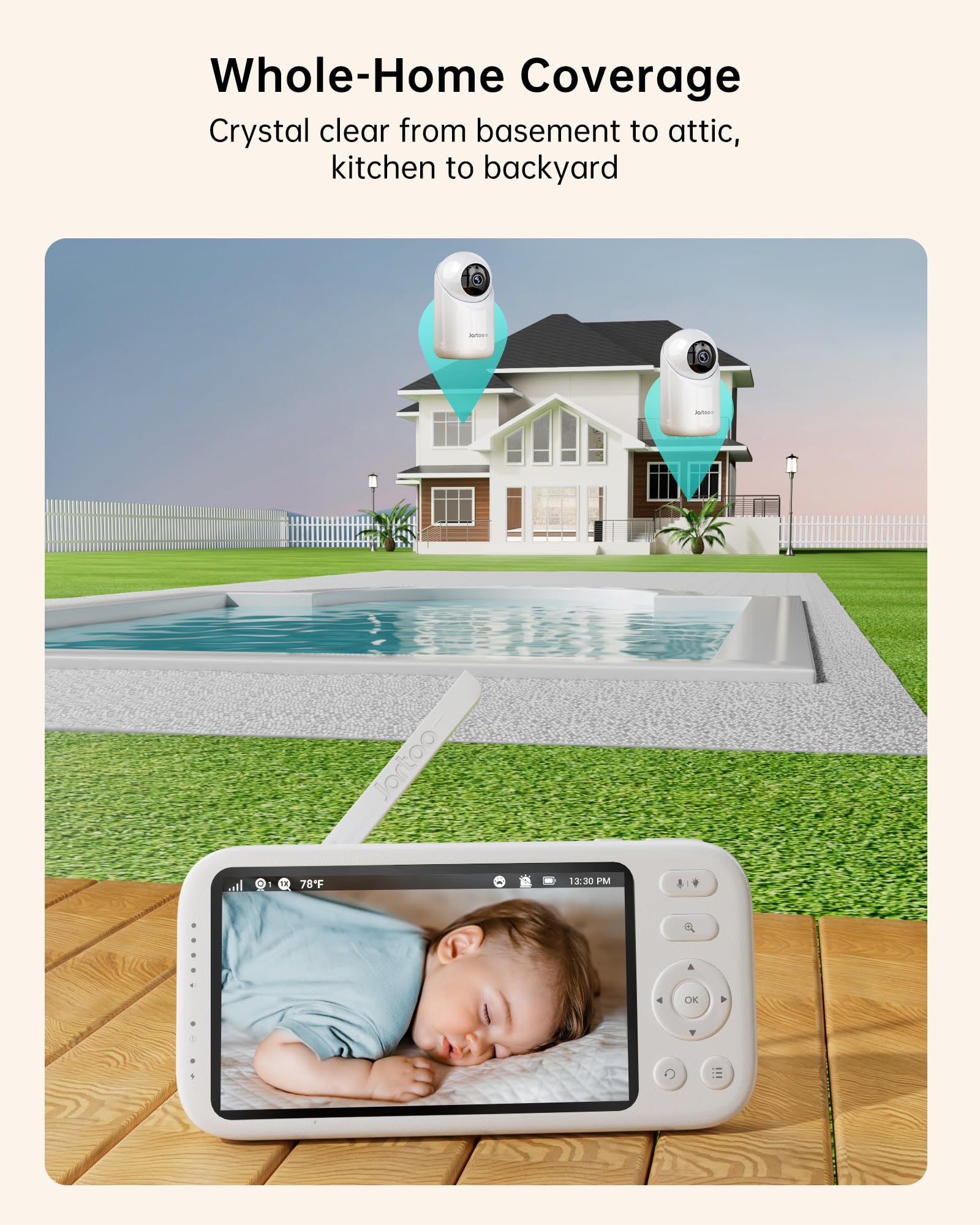 Jartoo AI cry detection alerts you to baby cries immediately