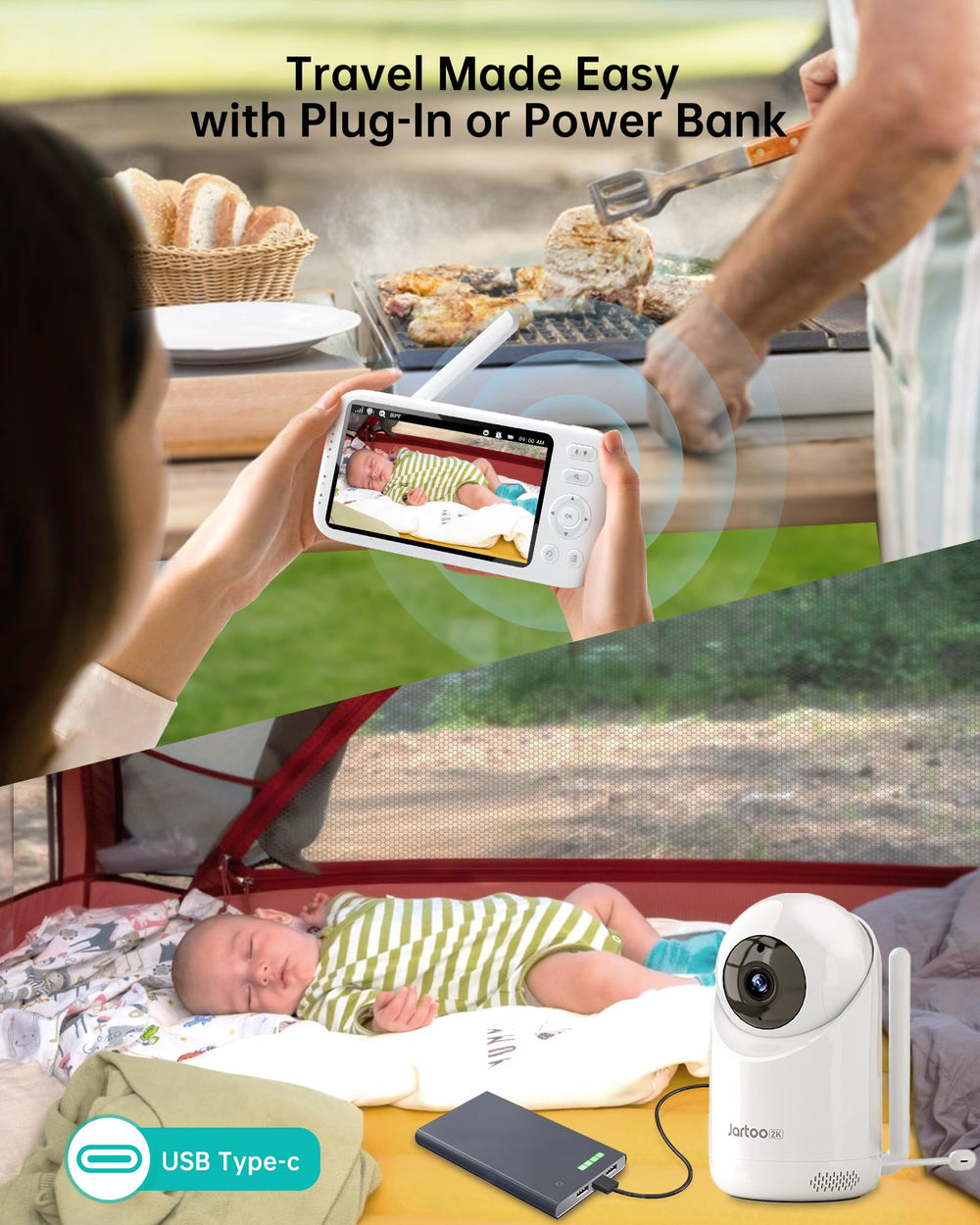 Jartoo compact wireless monitor fits seamlessly into busy family life.