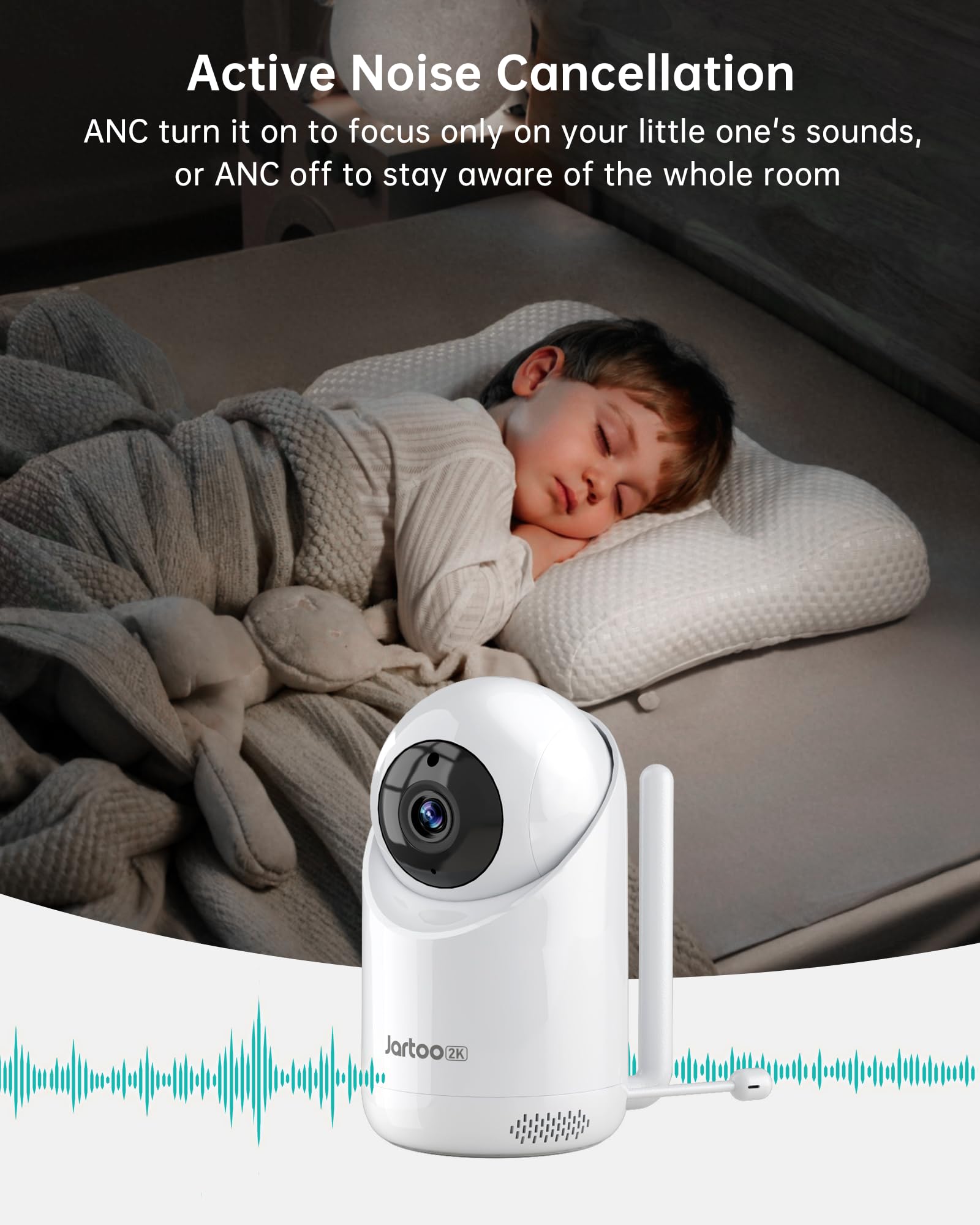 Jartoo two-way talk lets you communicate with your baby anywhere in the house