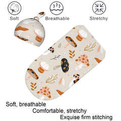 Jarverce mushroom swaddle wrapped on baby for calm sleep