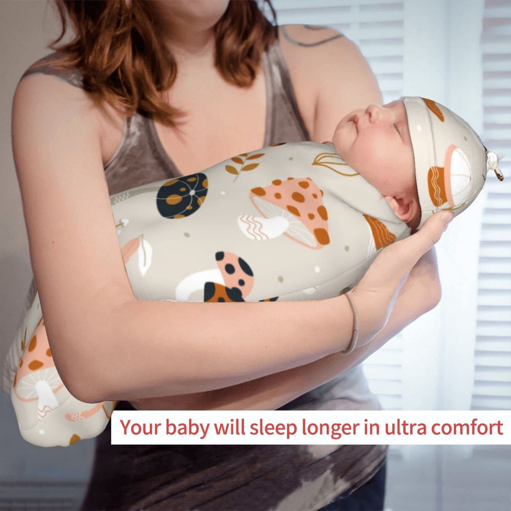 Jarverce mushroom swaddle care shot showing easy machine wash