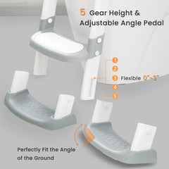 JASSONE Potty Seat anti-slip base keeps the stool steady for toddlers.