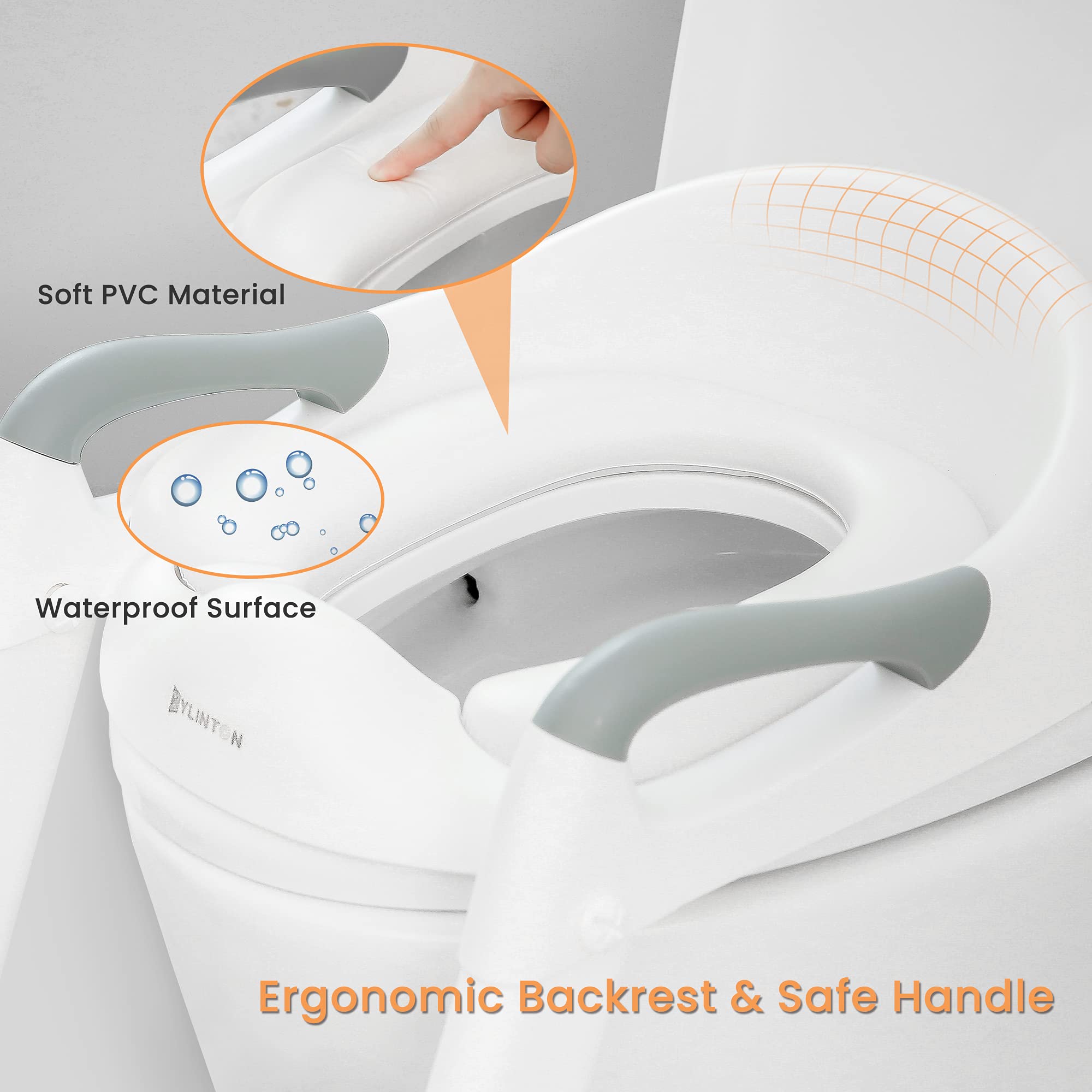 JASSONE Potty Seat waterproof cushion cleans easily after use.