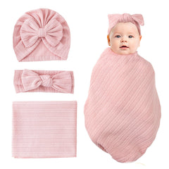Jastore baby swaddle blanket pale pink soft fabric for newborn comfort