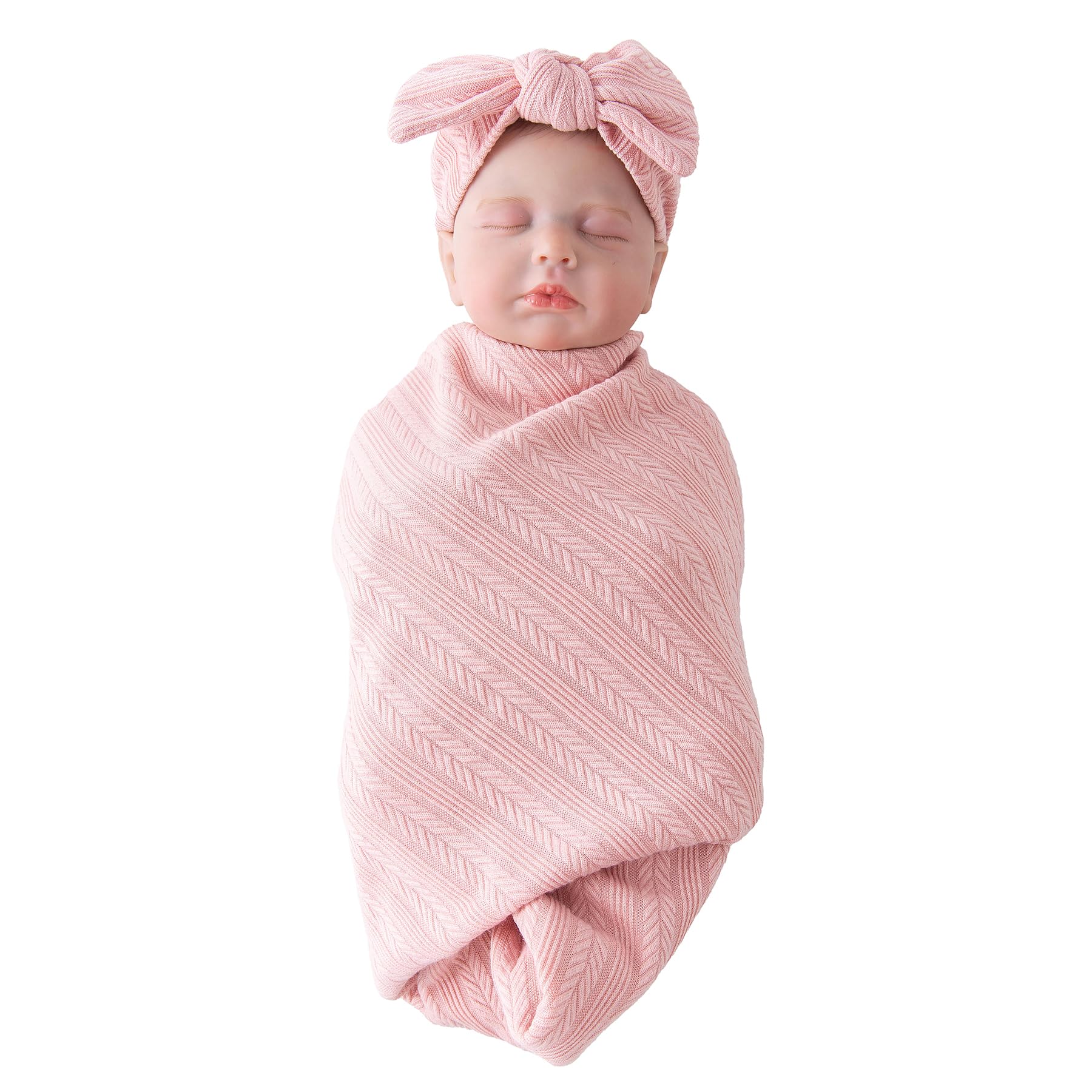 Jastore bow headband pale pink stylish newborn accessory