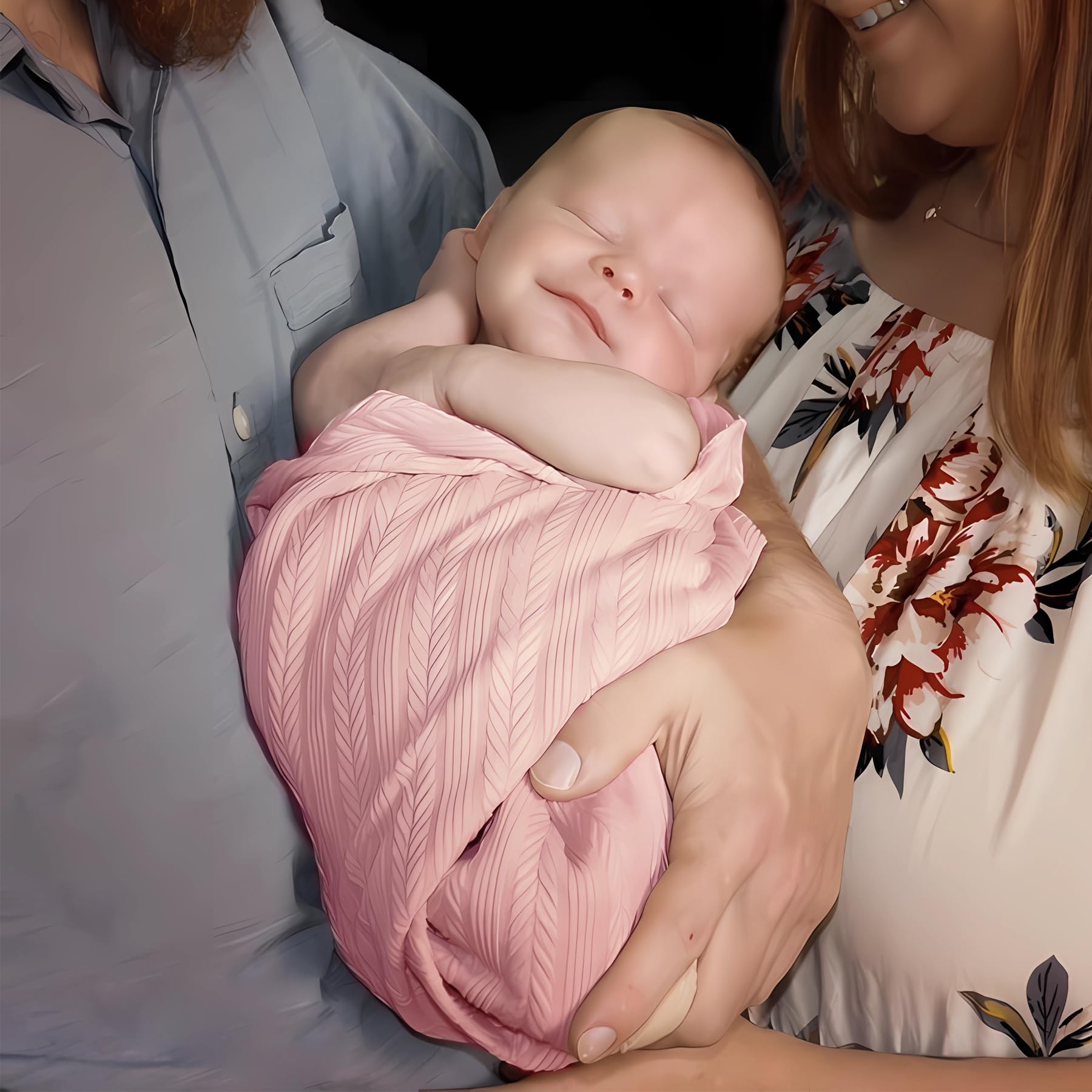 Jastore secure swaddle wrap demonstrates shoulder to foot snug fit
