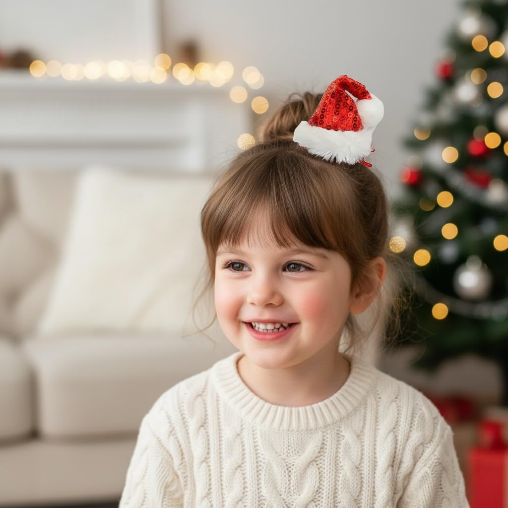 JATOMSSM Gift-ready Christmas hair clip brings holiday cheer.